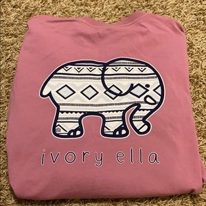Magenta long sleeve ivory ella shirt